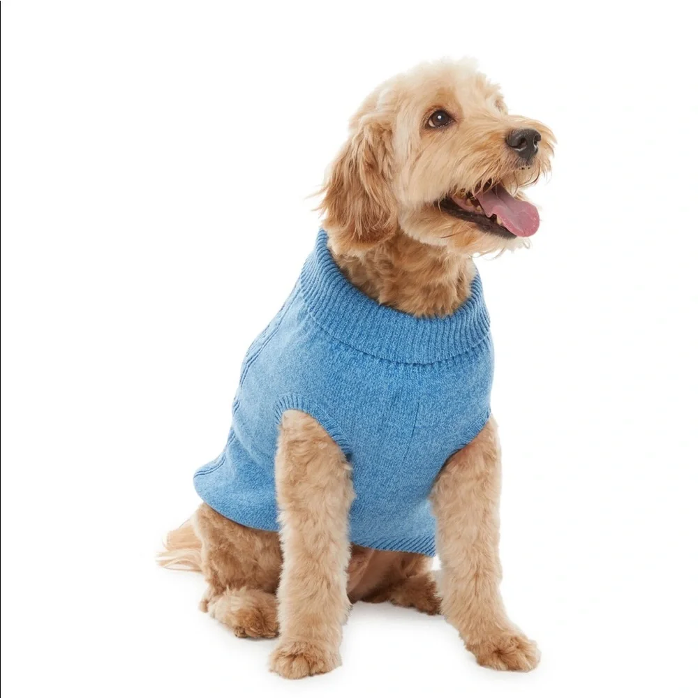 Blue Marl St Johns Bark Dog Sweater nwt small